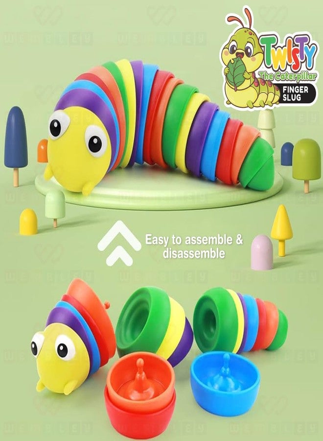 Wembley Caterpillar Toy Toddler Toys for Kids Fun Sensory Play Flexible Joint Movement Colorful Vibrant Design Engaging Handheld Baby Toys & Unique Birthday Gift for Kids Age 3 4 5 6+ - Image 5