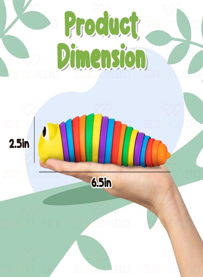 Wembley Caterpillar Toy Toddler Toys for Kids Fun Sensory Play Flexible Joint Movement Colorful Vibrant Design Engaging Handheld Baby Toys & Unique Birthday Gift for Kids Age 3 4 5 6+ - Image 2