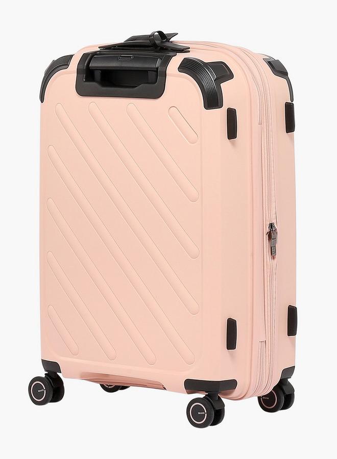 Wave Solid Hardcase Trolley Bag with Retractable Handle - 24 Inches Check-in Bag - Image 3