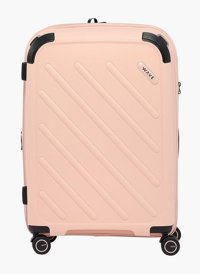 Wave Solid Hardcase Trolley Bag with Retractable Handle - 24 Inches Check-in Bag - Image 2
