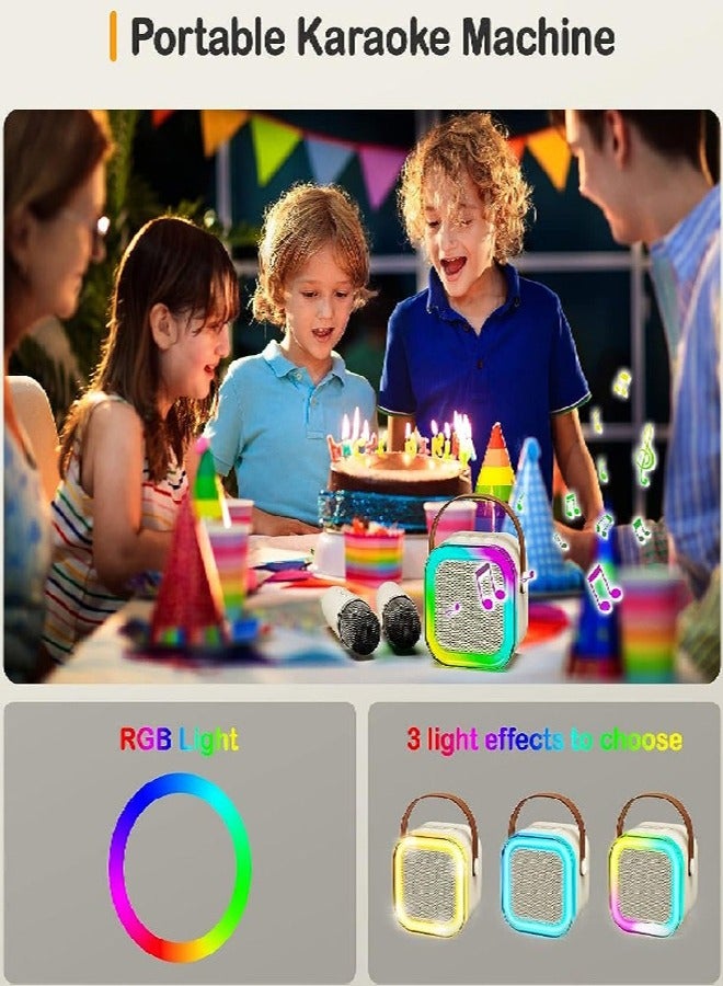 Home Karaoke Portable Bluetooth Speaker With One Wireless Microphone RGB Lights TF Card AUX Connectivity and Type-C Charging - Image 2