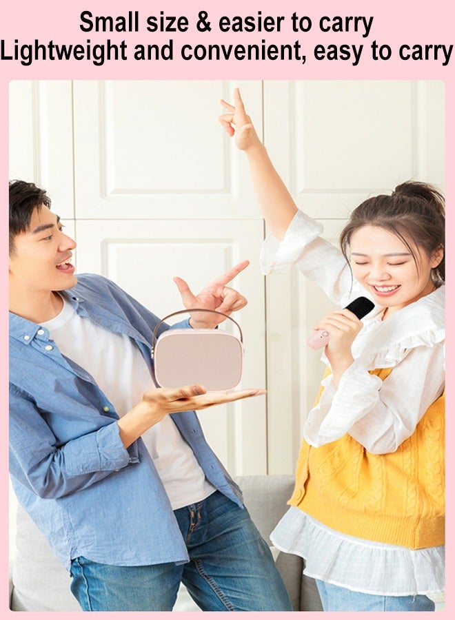 Home Karaoke Portable Bluetooth Speaker With One Wireless Microphone RGB Lights TF Card AUX Connectivity and Type-C Charging - Image 4