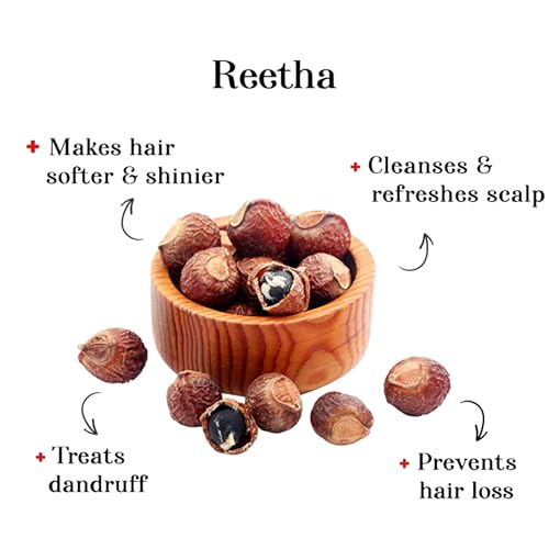 Srishma 100% Natural (Raw form) Dried Reetha Nuts/Whole/Soapnuts for Hair (200 g) - Image 2