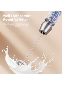 Tornado Keratiner Rechargeable Milk Frother Handheld Milk Foamer Electric Portable Handy Drink Mixer Coffee Blender USB Whisk Mixer for Latte, Matcha Tea, Cappuccino, Hot Chocolate  - Image 4