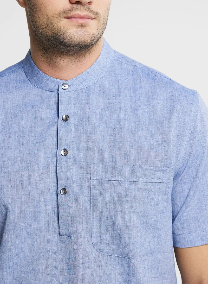 Fabindia Mid Placket Regular Fit Shirt