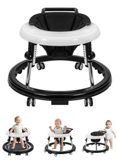 Gogoya Baby Walker with Wheels, Activity Center with Mute Wheels Anti-Rollover, 5-Position Height Adjustable Foldable Baby Walker for Boys and Girls from 6-18 Months with Footrest,Black  - Image 1