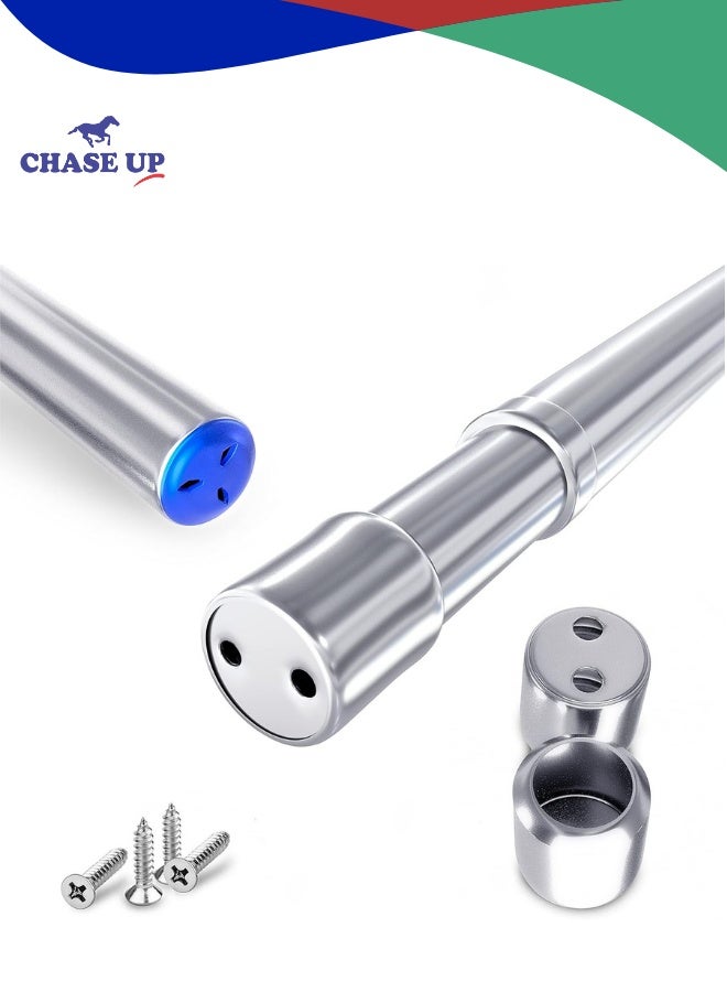Chase Up Wardrobe Rail and Fittings 30-50 cm – Stainless Steel Extendable Clothes Rail Pole with End Sockets & Screws - Heavy Duty & Rust Resistant for Wardrobe, Shower, Balcony, Windows - Image 1
