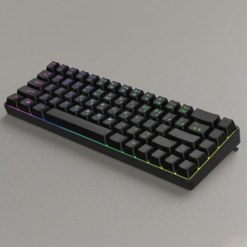 لوحة مفاتيح ألعاب صغيرة V200 Wired K68 RGB للبث الافتراضي - لوحة مفاتيح غشاء خالية من الصراع بـ 19 مفتاحًا ولكنها ذات إحساس ميكانيكي للعبة/مكتب - النسخة الكورية - Image 2