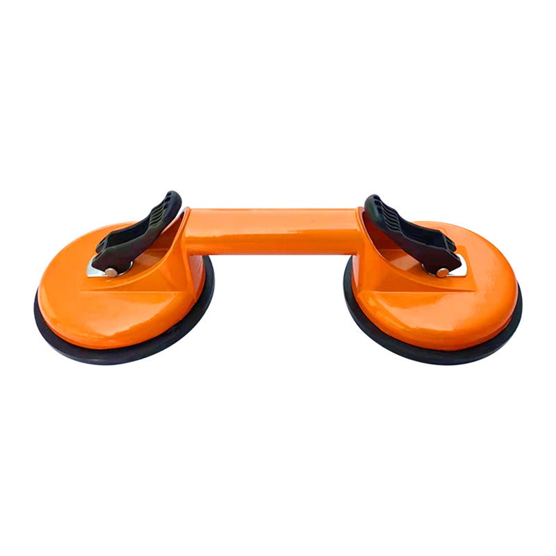 Suction Cup, Heavy Duty Aluminum Alloy Vacuum Plate Handle Glass Holder Hooks to Lift Large Glass Tile Lifter Moving Glass Dent Puller, Orange - Image 1