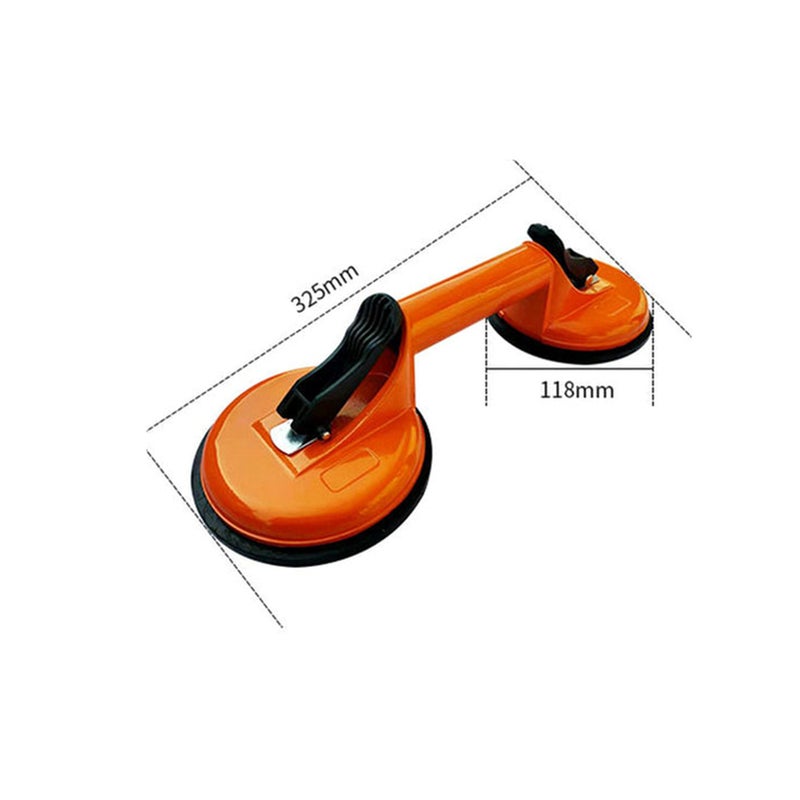 Suction Cup, Heavy Duty Aluminum Alloy Vacuum Plate Handle Glass Holder Hooks to Lift Large Glass Tile Lifter Moving Glass Dent Puller, Orange - Image 2