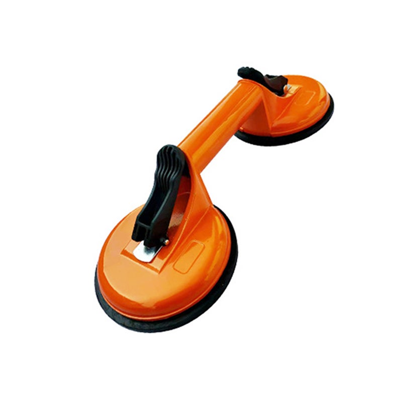 Suction Cup, Heavy Duty Aluminum Alloy Vacuum Plate Handle Glass Holder Hooks to Lift Large Glass Tile Lifter Moving Glass Dent Puller, Orange - Image 5