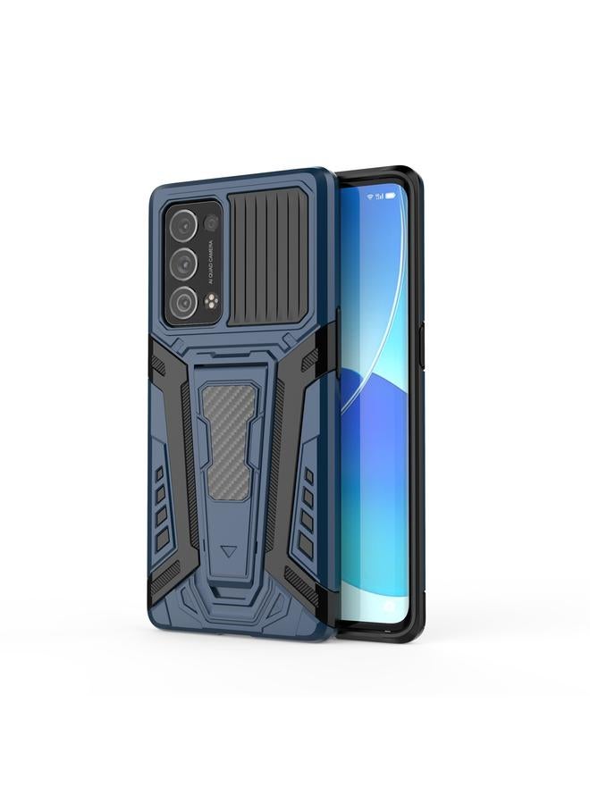 The Bros Case For OPPO Reno6 Pro+ 5G War Chariot Series Armor All-inclusive Shockproof PC + TPU Protective Case with Invisible Holder