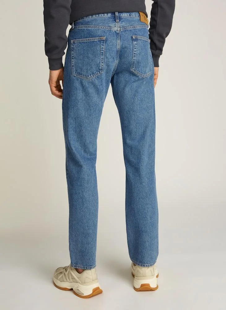 كالفن كلاين جينز Straight Fit Mid Wash Jeans