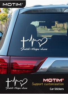Motim 2 Pcs New Driver Car Sign Sticker, Reflective Reusable and Removable for Beginner Car SUV Van Drivers, 12 cm and 2 Pcs FAITH HOPE LOVE Car Decal Sticker for Cars, Trucks, Laptops, Helmets, Windows  - Image 4