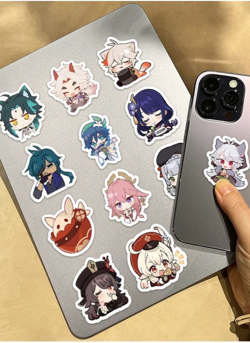 Genshin Impact Stickers[100pcs] Waterproof for Decal,Laptop Hydro Flask Water Bottle Car Cup Computer Guitar Skateboard Luggage Bike Bumper, Kid/Teen Gift(Genshin Impact Stickers)  - Image 4