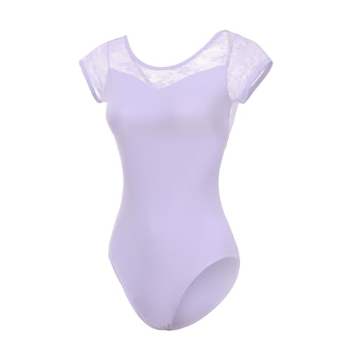 ModLatBal Women and Girls Short Sleeve Leotards for Ballet Dance Bodysuit - Image 1