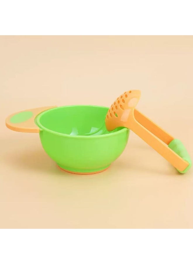 Goolsky All-in-One Food Maker Set, Manual Fresh Food Grinder & Masher Bowl, BPA-Free LED Weaning Essential Kit with Travel Case, Fruit Vegetable Prep Utensil - Image 3