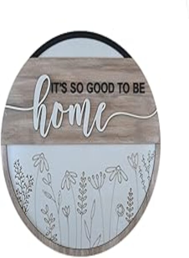 Momentum Momentum Elegant Floral Circular Wood Wall Accessory, 35 cm x 35 cm Size, Multicolor 