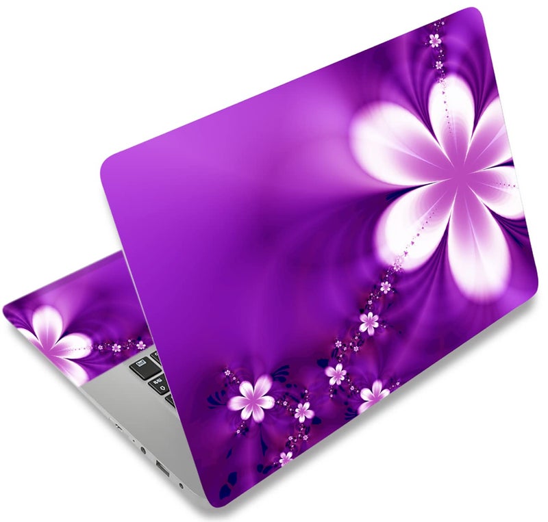Home Trove ALAYRA Purple Flowers 11.6 13 13.3 14 15 15.6 inches Netbook Laptop Skin Sticker Reusable Protector Cover Case for Laptop Notebook FY-NEK-13 - Image 4