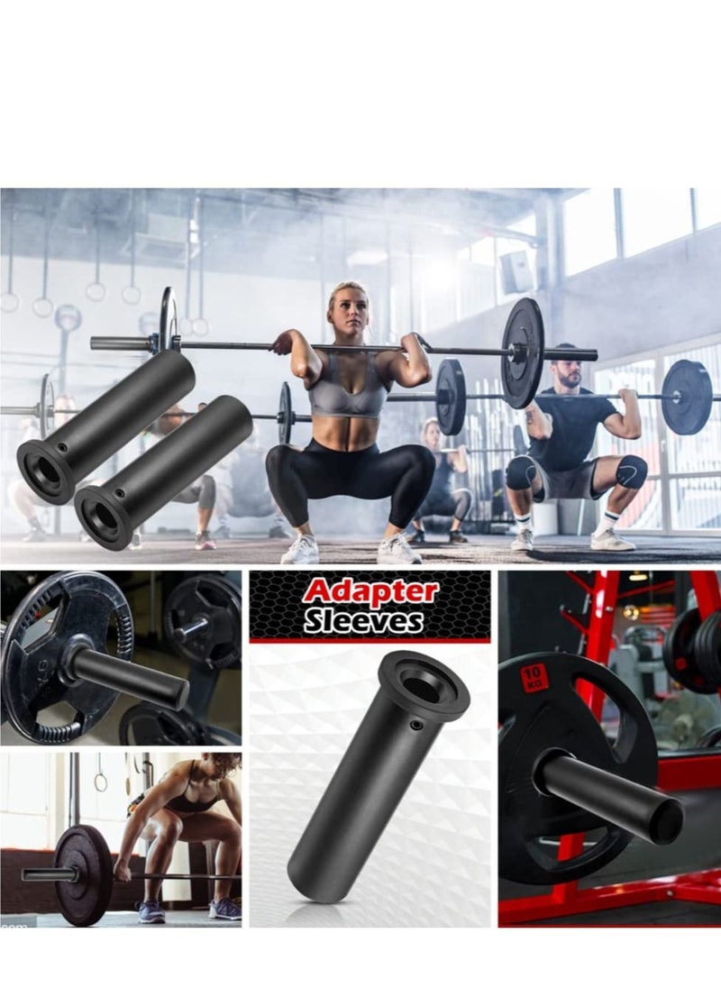 KASTWAVE 2PCS Adapter Sleeve Converts 1" Standard Weight Plate Posts to 2" Weight Plate Posts Heavy Duty Nylon and Removable end Cap  - Image 4