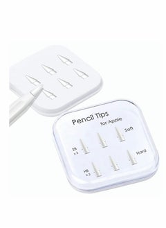 KASTWAVE Pencil Tips for Apple Pencil, Compatible with Apple Pencil 2nd Gen and 1st Gen, Soft and Hard, Double Layered Pencil Tip 6 Pack  - Image 1