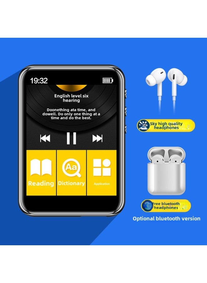 [Primary School Senior High School Learning] Screen Mp3mp4 Walkman Student Version Bluetooth Small Touch-Body Color:[m6 Plus Black Touch Version] (external + Vocal Dictionary) - Official Standard-Memory Capacity:4gb Without Bluetooth [five-year Warranty]  - Image 1