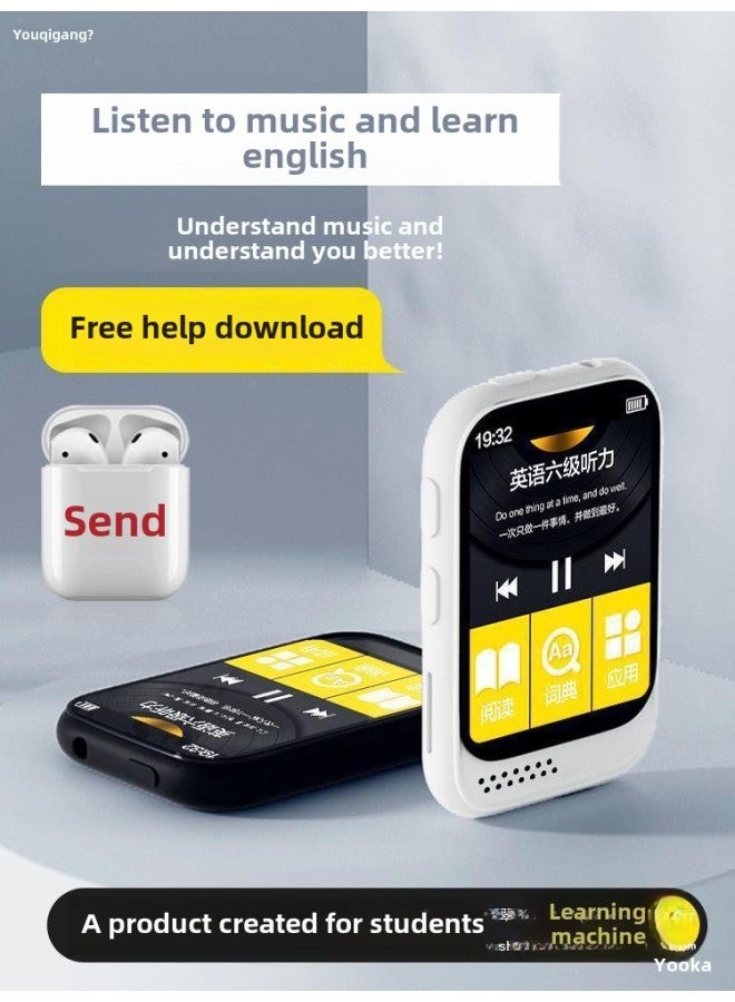 [Primary School Senior High School Learning] Screen Mp3mp4 Walkman Student Version Bluetooth Small Touch-Body Color:[m6 Plus Black Touch Version] (external + Vocal Dictionary) - Official Standard-Memory Capacity:4gb Without Bluetooth [five-year Warranty]  - Image 2