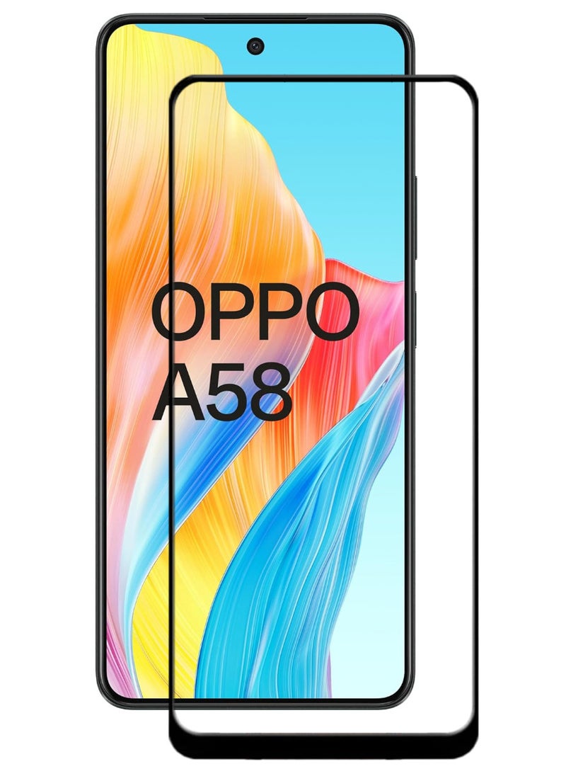 ACLIX Antistatic ESD Dustproof Premium Quality High Definition Tempered Glass Screen Protector Designed For Oppo A58 4G - Image 1