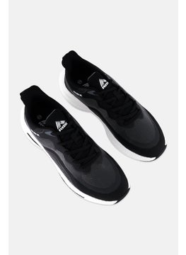 RBX Men Mesh Logo Lace Up Running Shoes, Black  - Image 4