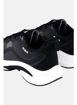 RBX Men Mesh Logo Lace Up Running Shoes, Black  - Image 3