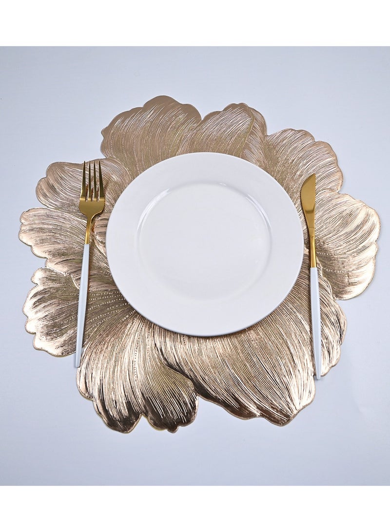 Lotus placemat/gilded pvc heat insulation  - Image 1