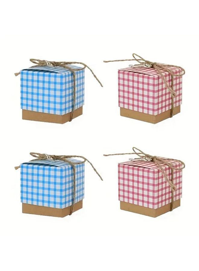 10pcs Blue Square Gift Boxes with Lids for Birthday Wedding Anniversary Events - Image 5