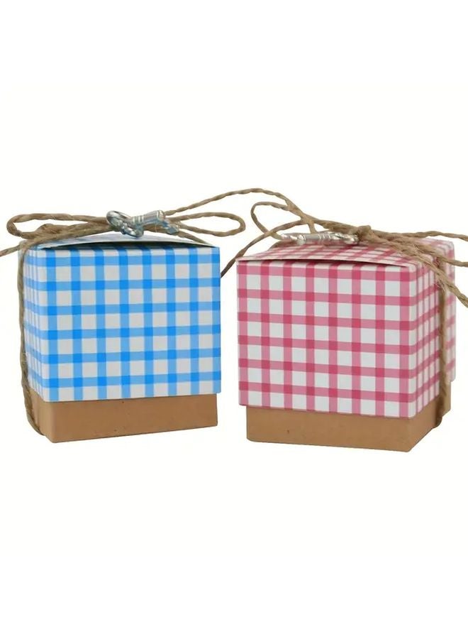 10pcs Blue Square Gift Boxes with Lids for Birthday Wedding Anniversary Events - Image 3