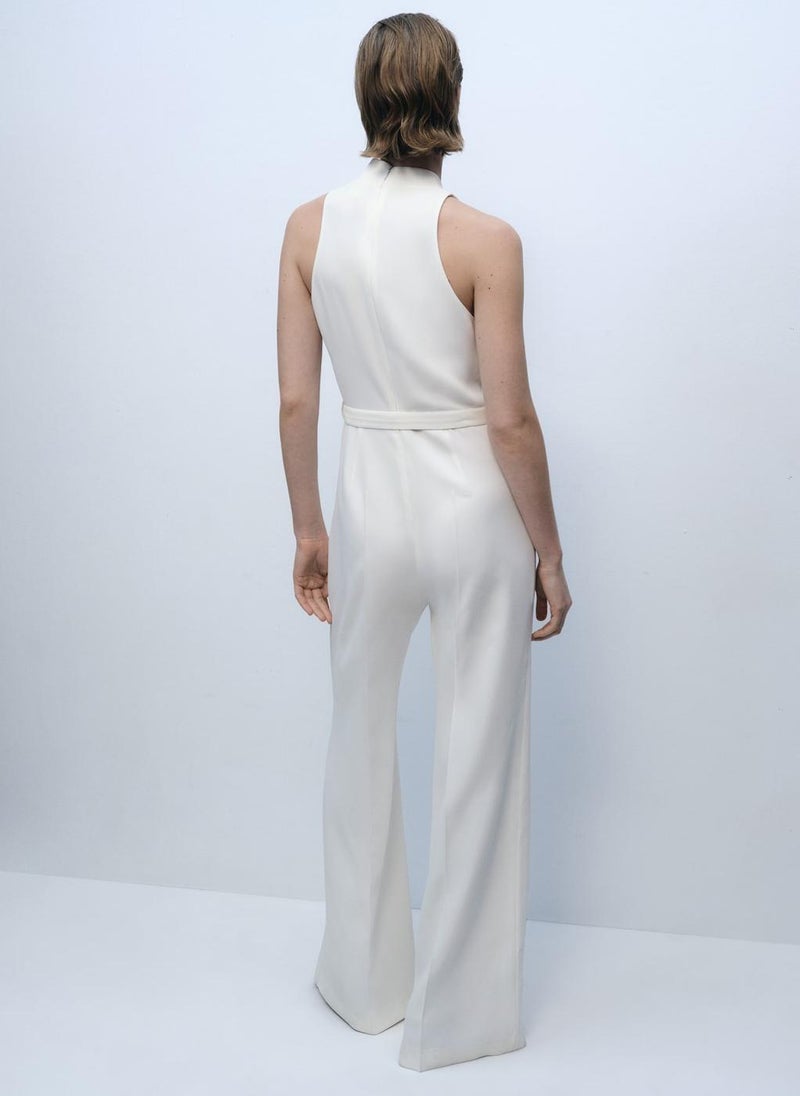 MANGO - Belt Long Jumpsuit - Image 1
