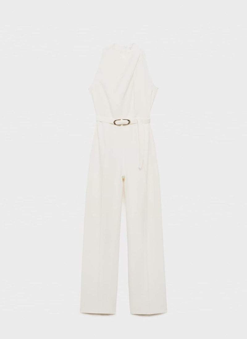 MANGO - Belt Long Jumpsuit - Image 1