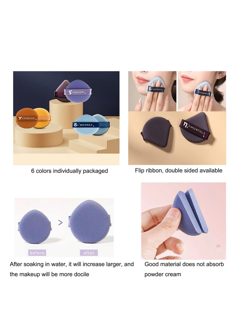 6 Pcs Latex-Free Makeup Sponges for Flawless Application and Blending - Perfect for Foundation, Concealer, and Contouring - Ideal for All Skin Types - Image 2