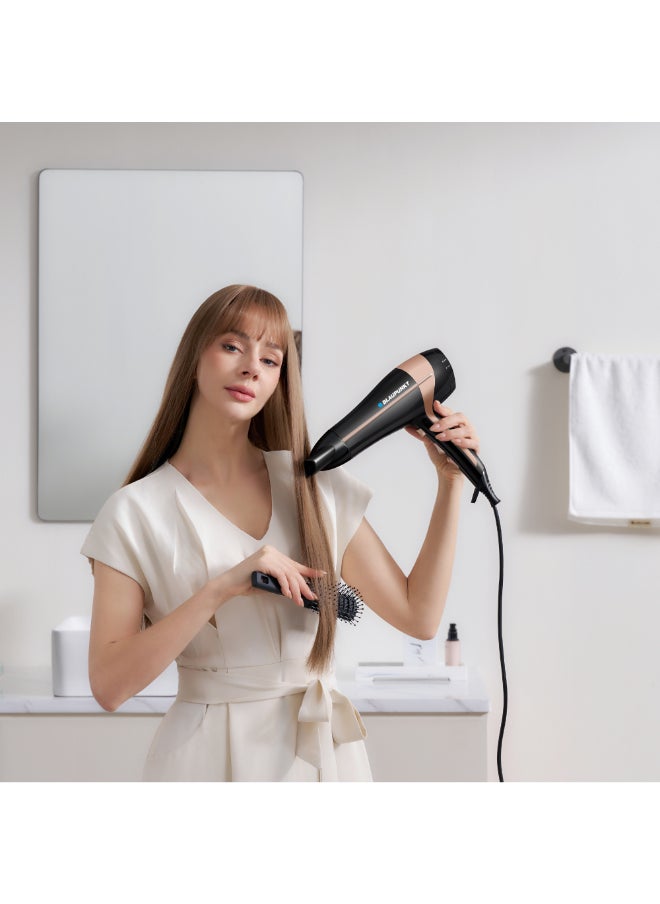 Blaupunkt - Blaupunkt Hair Dryer, 2000W, 3 Temperature And 2 Airflow Settings, Ionic Function, Concentrator, Diffuser, Sdl425Bk - Image 1