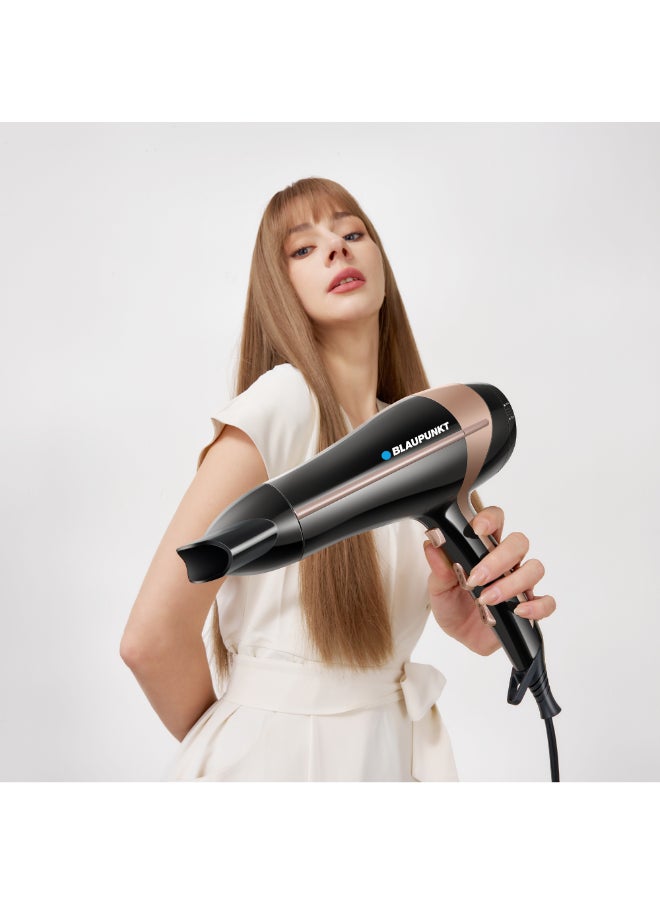 Blaupunkt - Blaupunkt Hair Dryer, 2000W, 3 Temperature And 2 Airflow Settings, Ionic Function, Concentrator, Diffuser, Sdl425Bk - Image 1