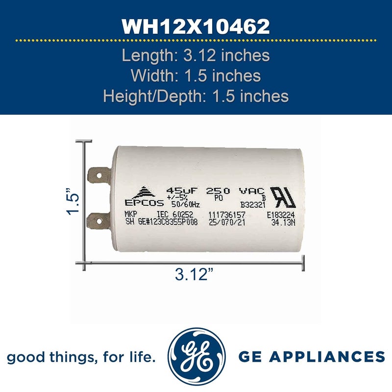 GE WH12X10462 nuine OEM Capacitor for Washing Machines - Image 3