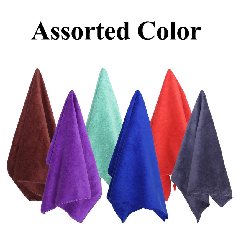 Kuber Industries Cleaning ClothsMicrofiber Highly Absorbent Wash Towels for KitchenCarWindow24 x 16 Inch Purple - Image 3