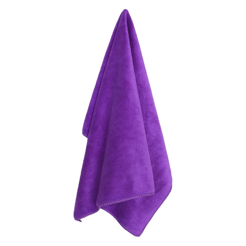 Kuber Industries Cleaning ClothsMicrofiber Highly Absorbent Wash Towels for KitchenCarWindow24 x 16 Inch Purple - Image 1