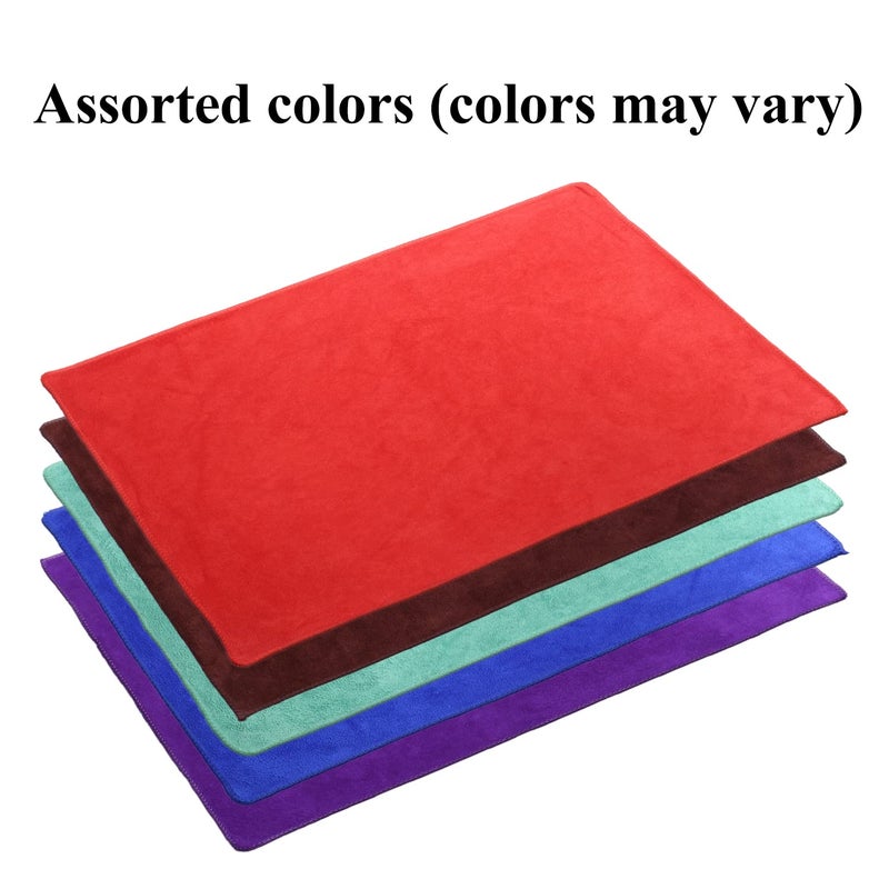 Kuber Industries Cleaning ClothsMicrofiber Highly Absorbent Wash Towels for KitchenCarWindow24 x 16 Inch Purple - Image 2