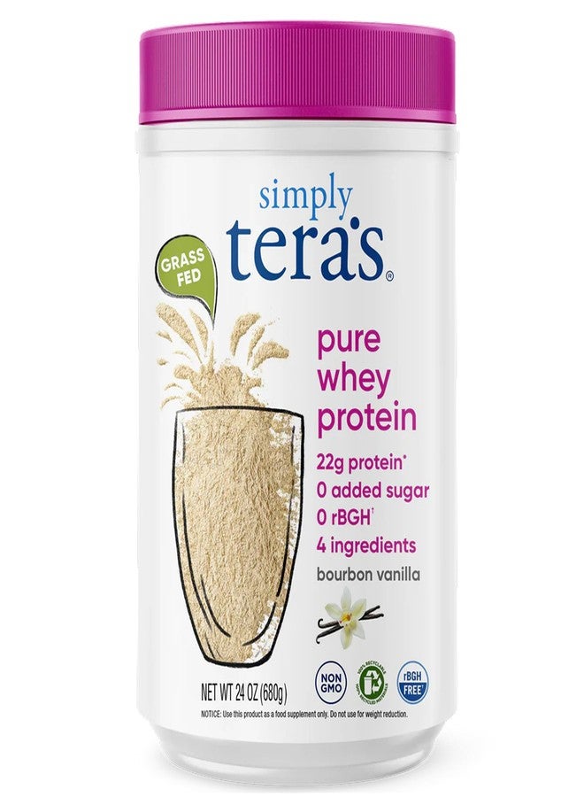 simply tera's Pure Whey Protein Powder - Grass Fed Vanilla Whey Protein Powder, Clean, Made Without Artificial Sweeteners, Non-GMO, Kosher, rBGH-Free, Soy-Free - 24 Oz - Image 1