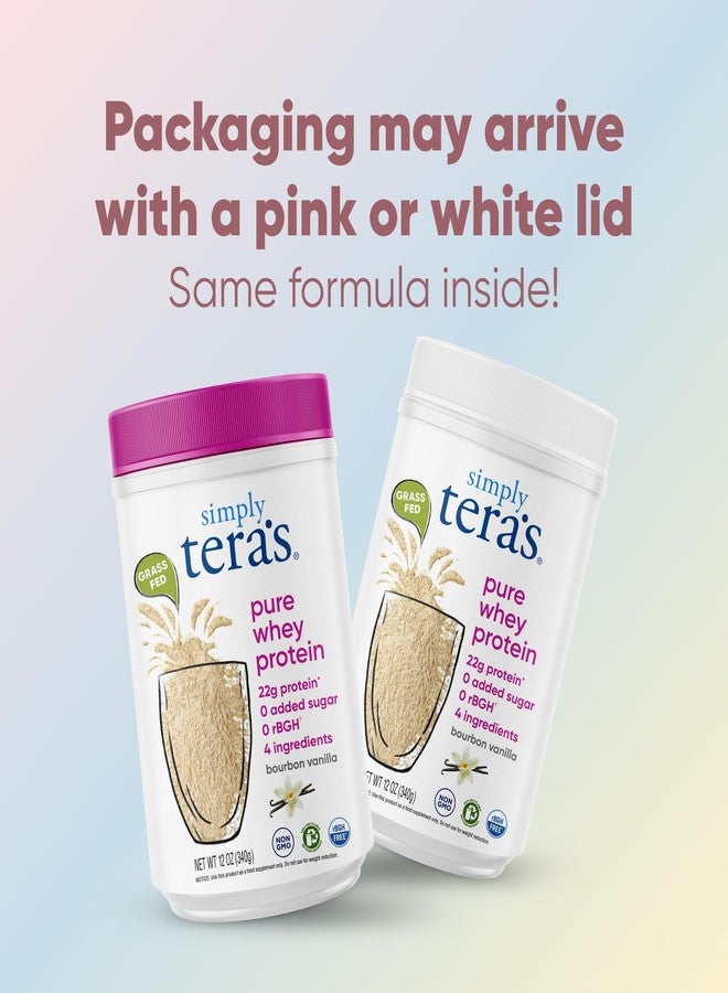 simply tera's Pure Whey Protein Powder - Grass Fed Vanilla Whey Protein Powder, Clean, Made Without Artificial Sweeteners, Non-GMO, Kosher, rBGH-Free, Soy-Free - 24 Oz - Image 2