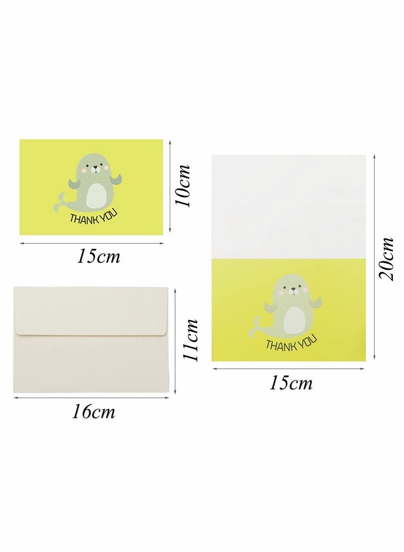 SOLARAE 24 Pack Kids Thank You Cards with Envelopes and Stickers - Perfect for Parties, Birthdays, and Special Occasions! - Image 4