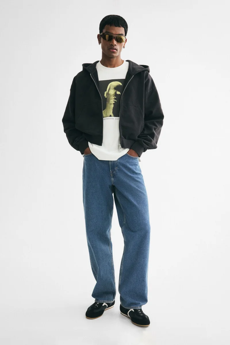 H&M Relaxed Fit Boxy printed cotton T-shirt