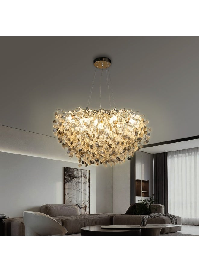 هامر نجف مودرن فضي مع شفاف مع رمادي E14*13 لمبة  - Image 2
