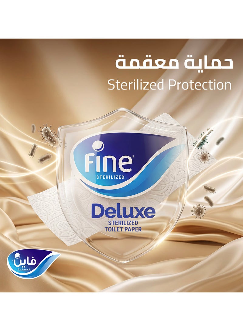 Fine Deluxe Toilet Paper 3 Ply, 24 Rolls x 140 Sheets, White - Image 5