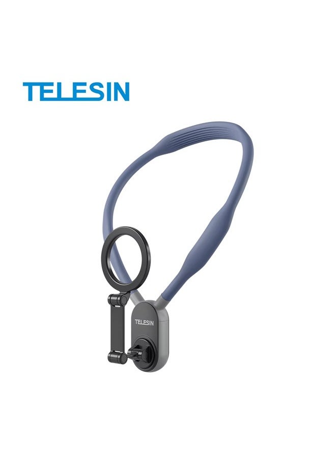 TELESIN TELESIN MNM 001 mobile phone accessories silicone holder for smartphone magnetic neck mount（Blue）  - Image 1