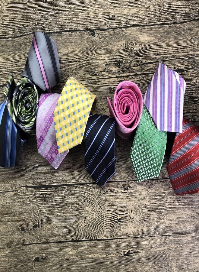 KissTies Mens Yellow Tie Canary Grid Necktie Wedding Ties + Gift Box - Image 5